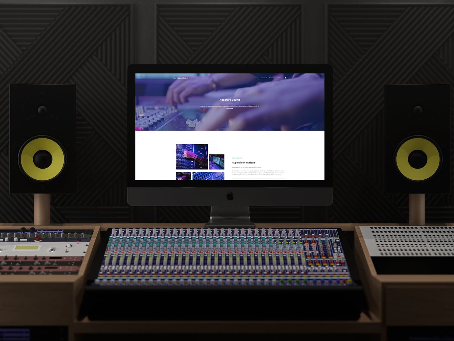 Creation du site internet Adaptive Sound